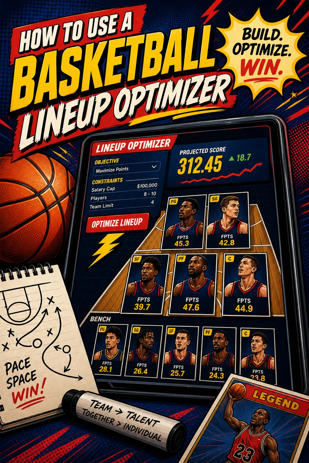 How to Use a Basketball Lineup Optimizer illustration