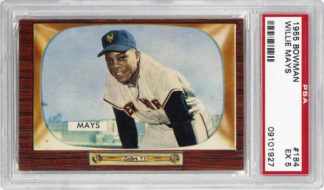 1955 Bowman #184 Willie Mays PSA 5 product photo
