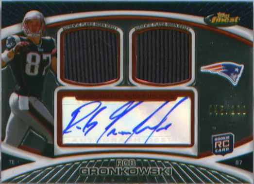 2010 Finest Dual Jersey Autographs #RG Rob Gronkowski/200 product photo